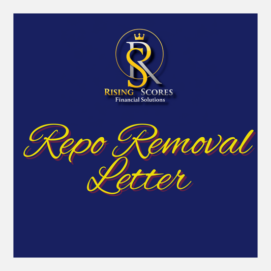 Reposession Removal Letter